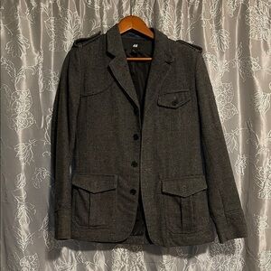 H&M Charcoal Jacket with Button Details